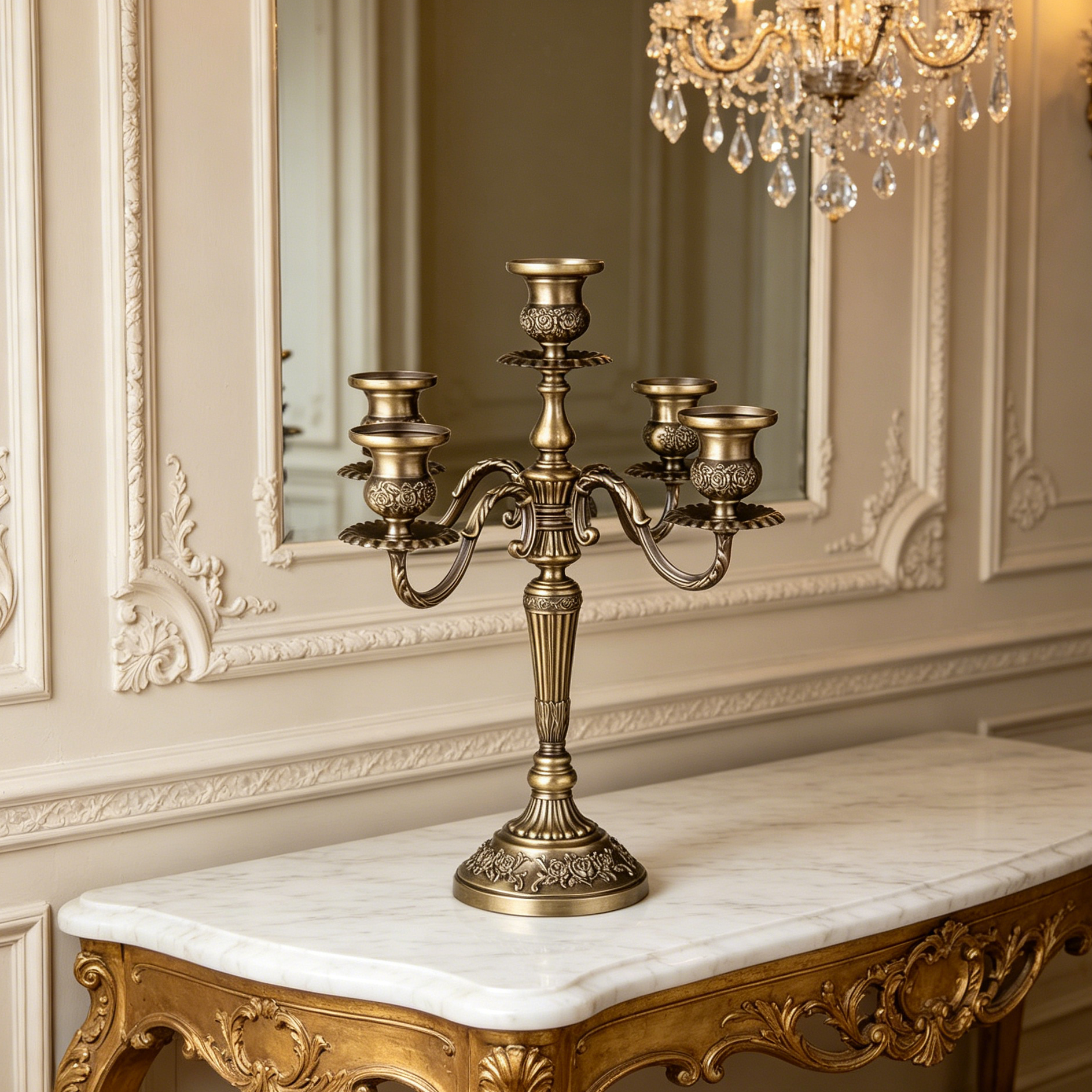 Valeria Brass Candle Holder