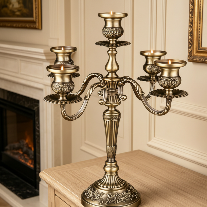 Valeria Brass Candle Holder