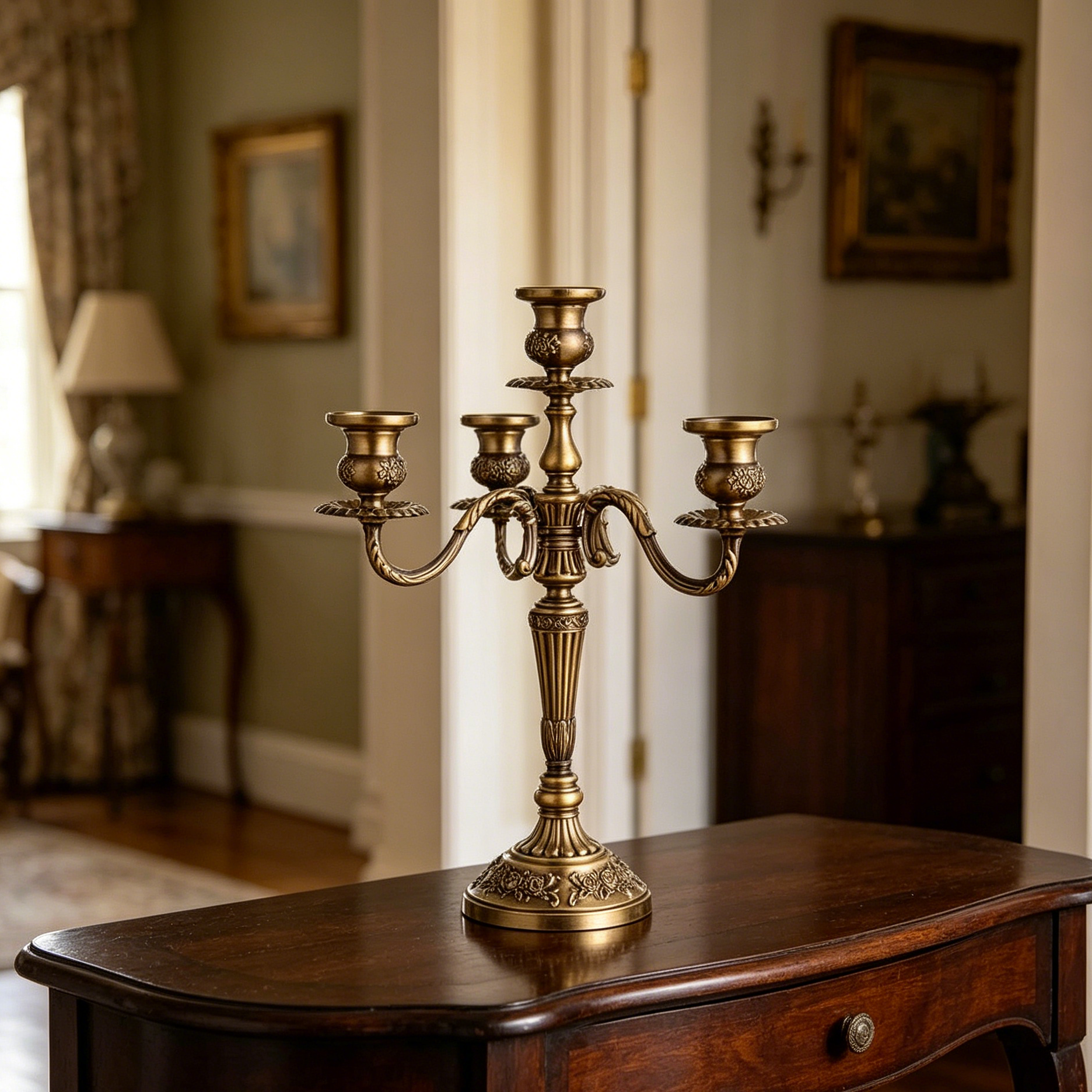 Valeria Brass Candle Holder