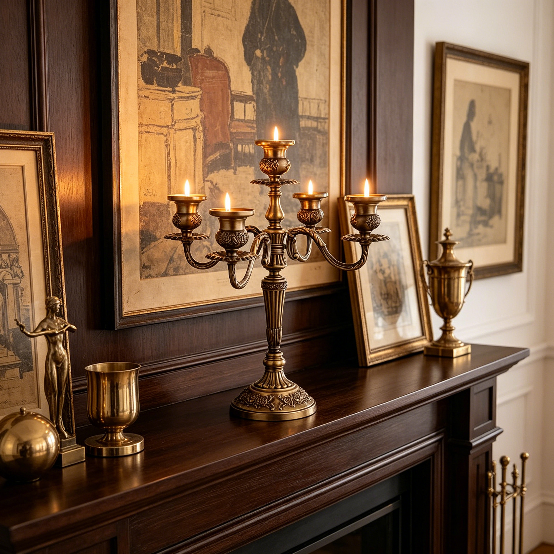 Valeria Brass Candle Holder