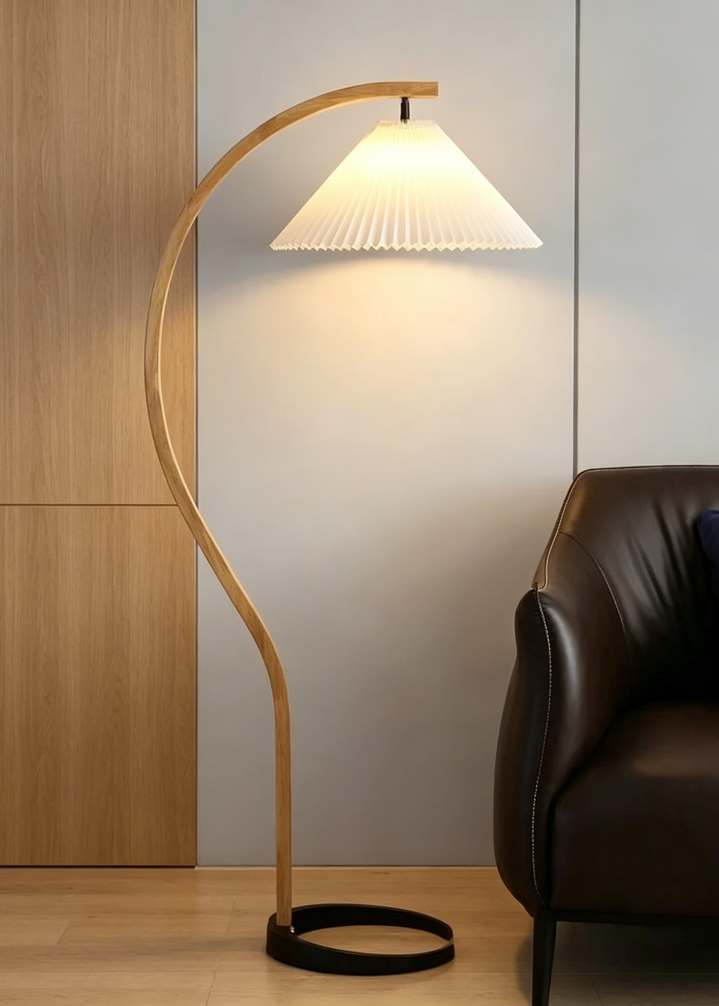 Arco Wood Floor Lamp