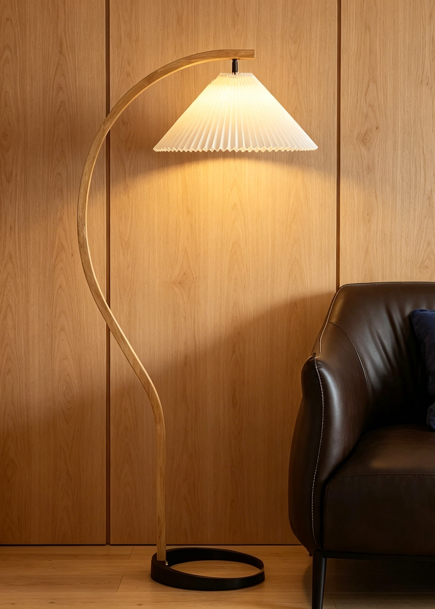 Arco Wood Floor Lamp