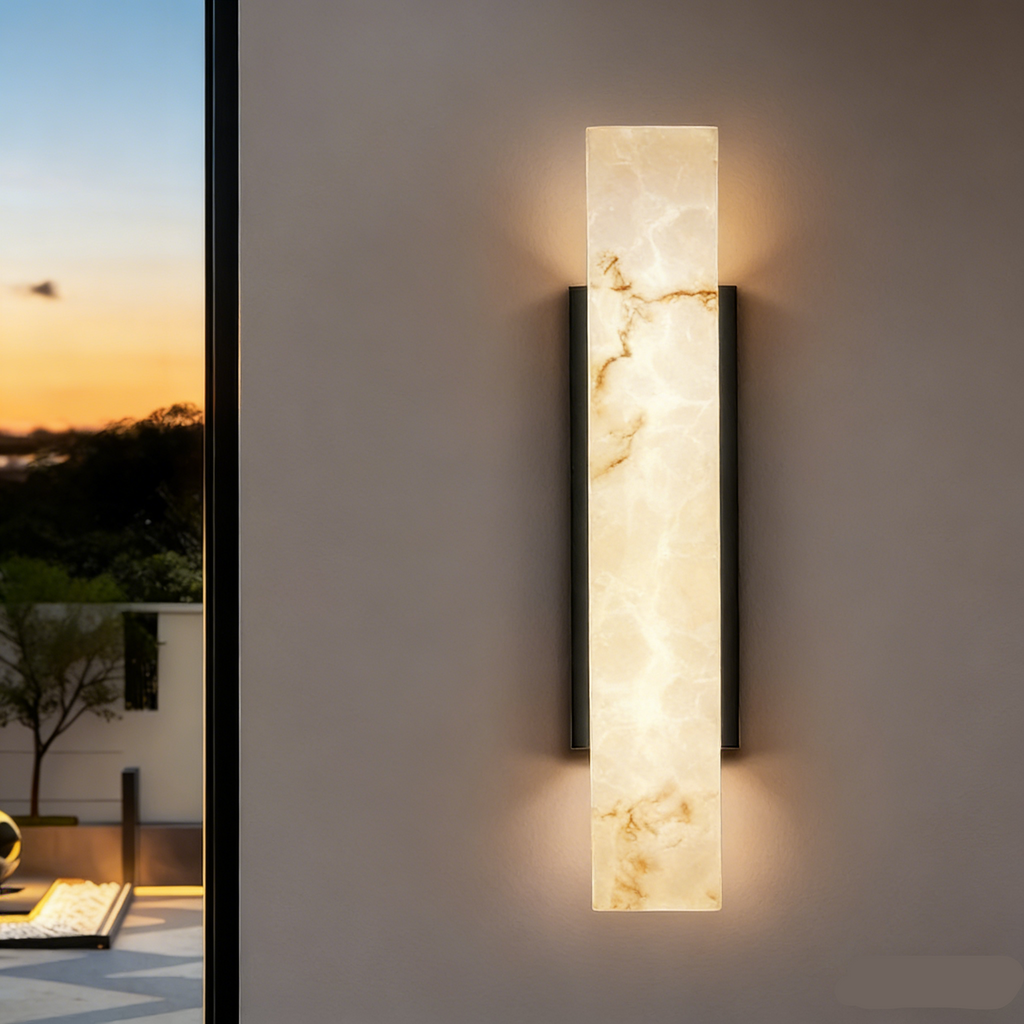 Kaia Marble Outdoor Wall Light