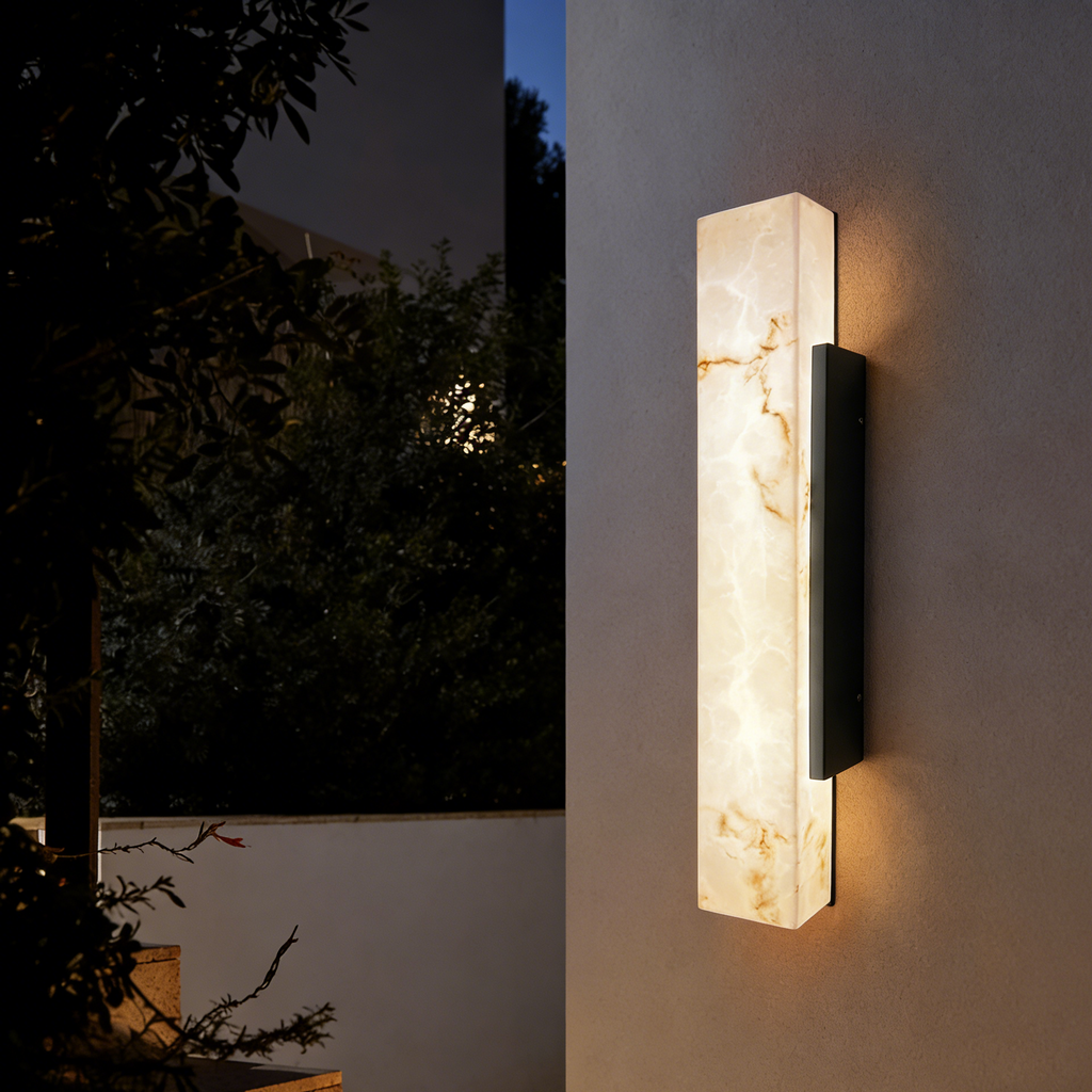 Kaia Marble Outdoor Wall Light