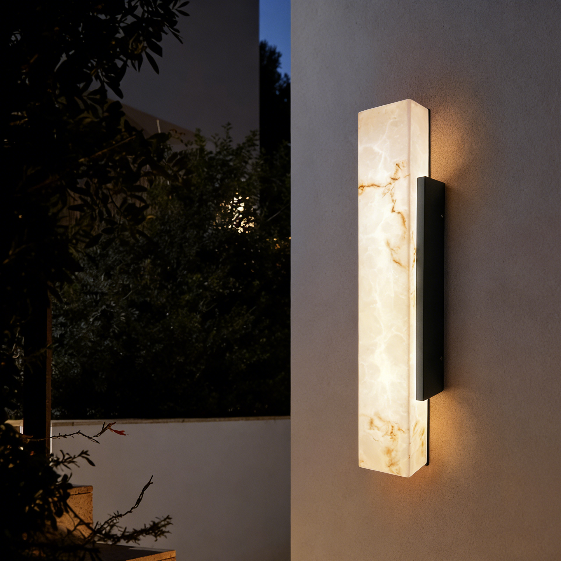 Kaia Marble Outdoor Wall Light
