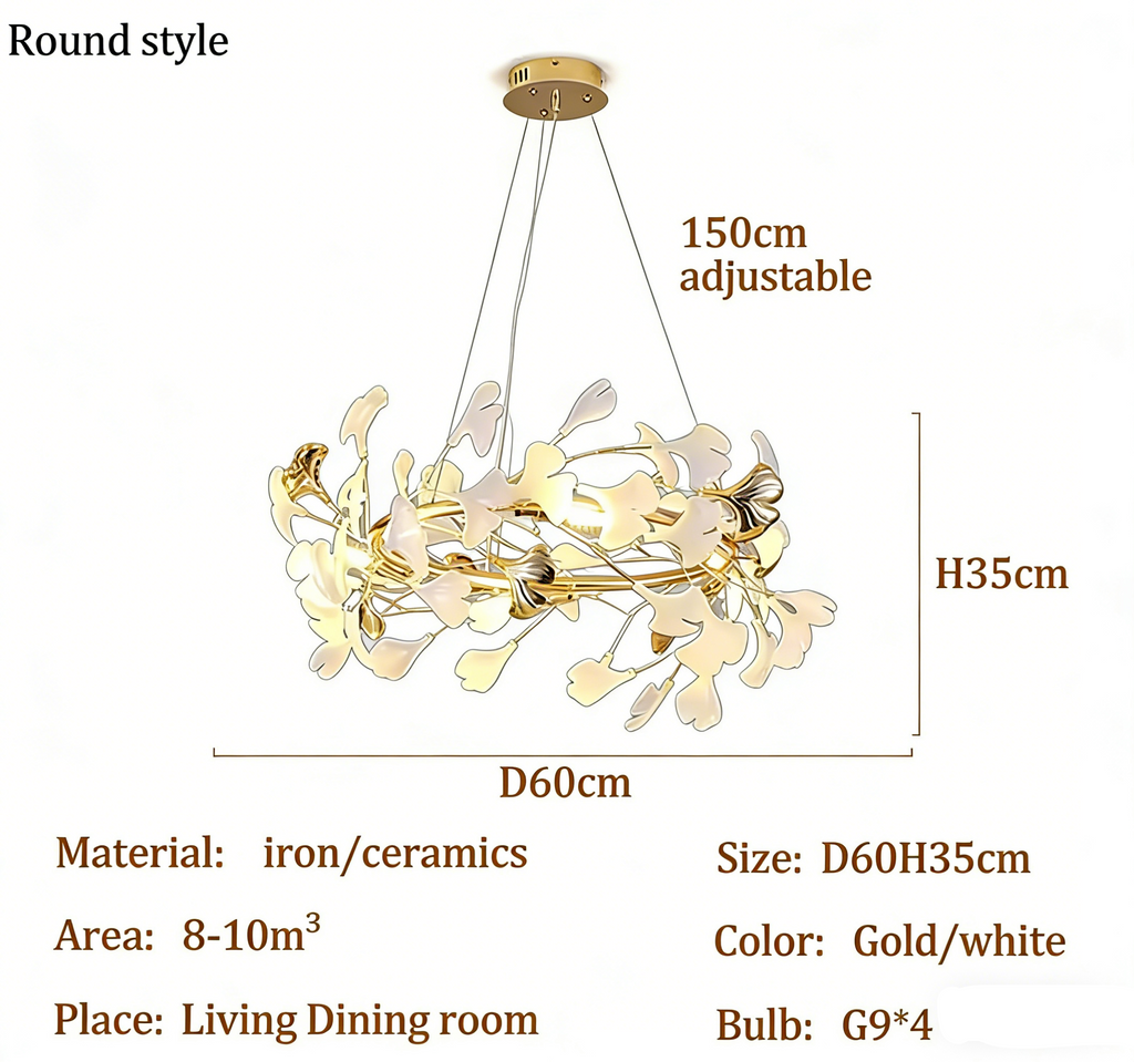 Celeste Gingko Chandelier