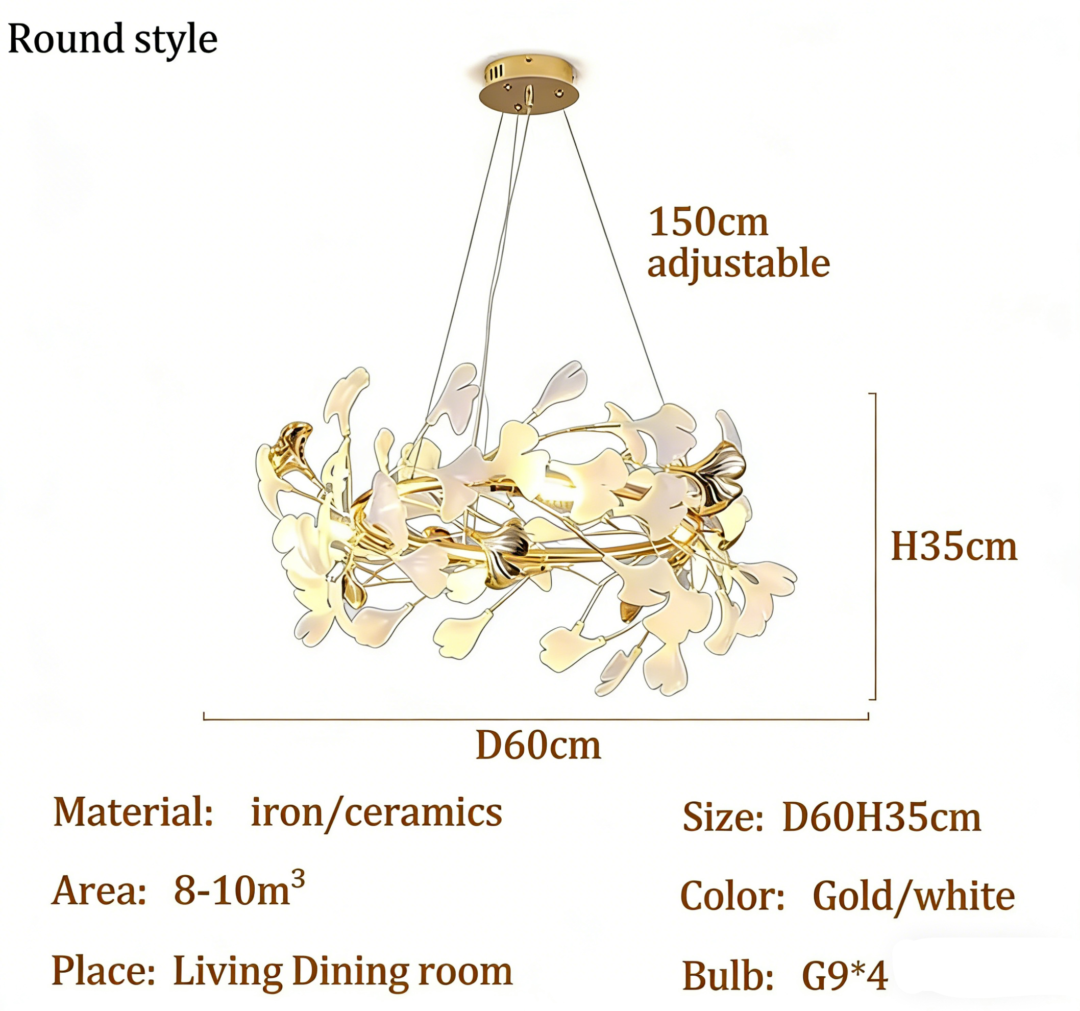 Celeste Gingko Chandelier