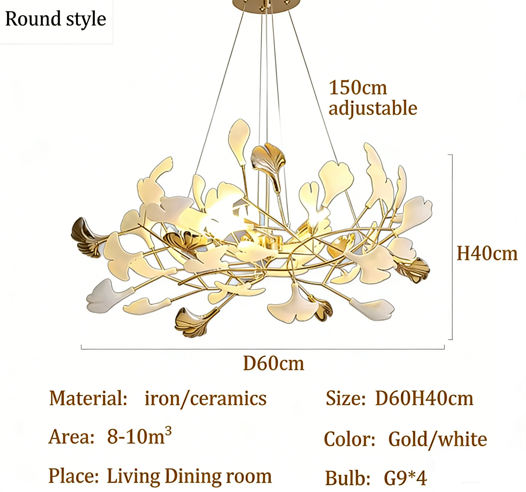 Celeste Gingko Chandelier