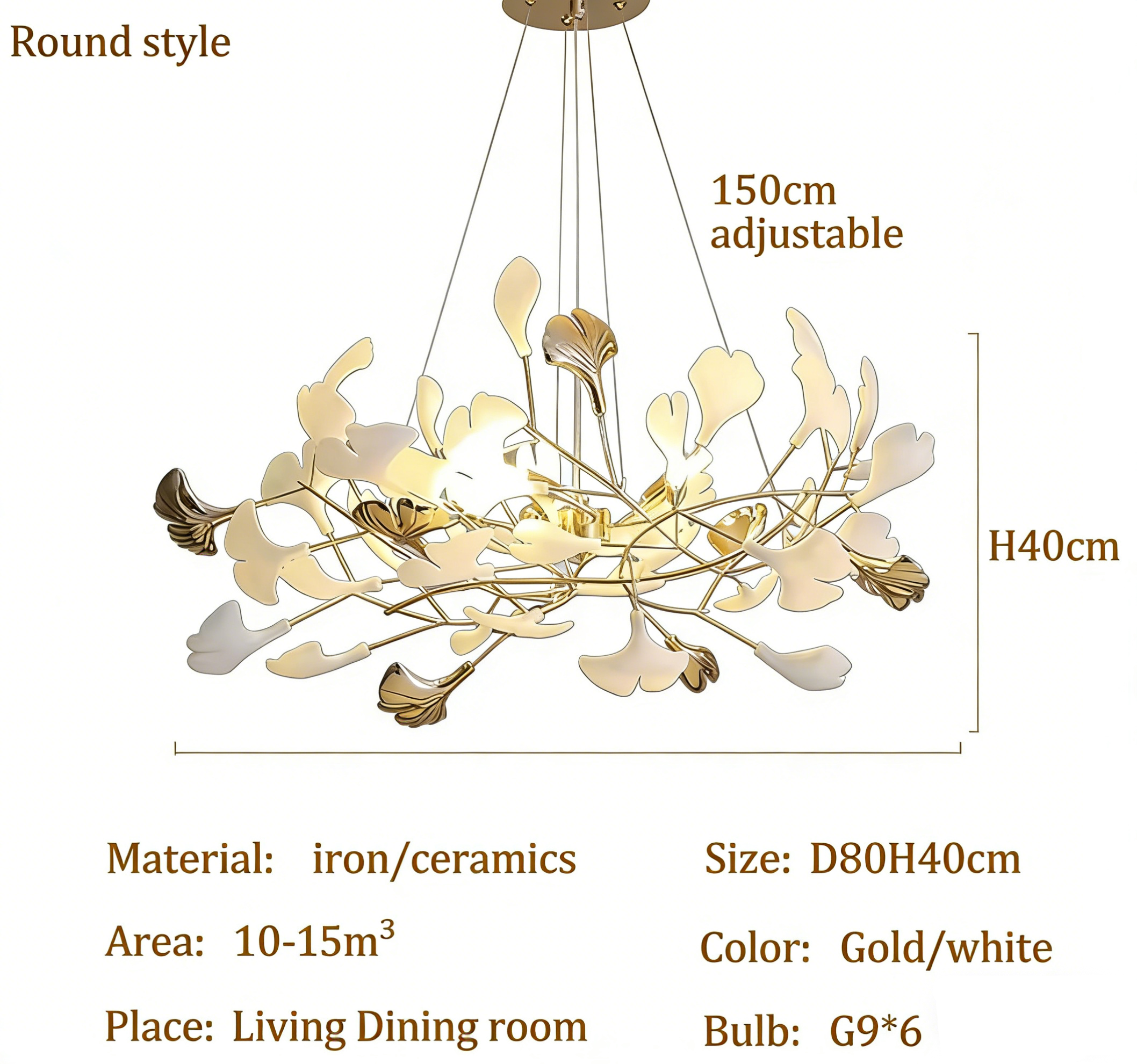 Celeste Gingko Chandelier