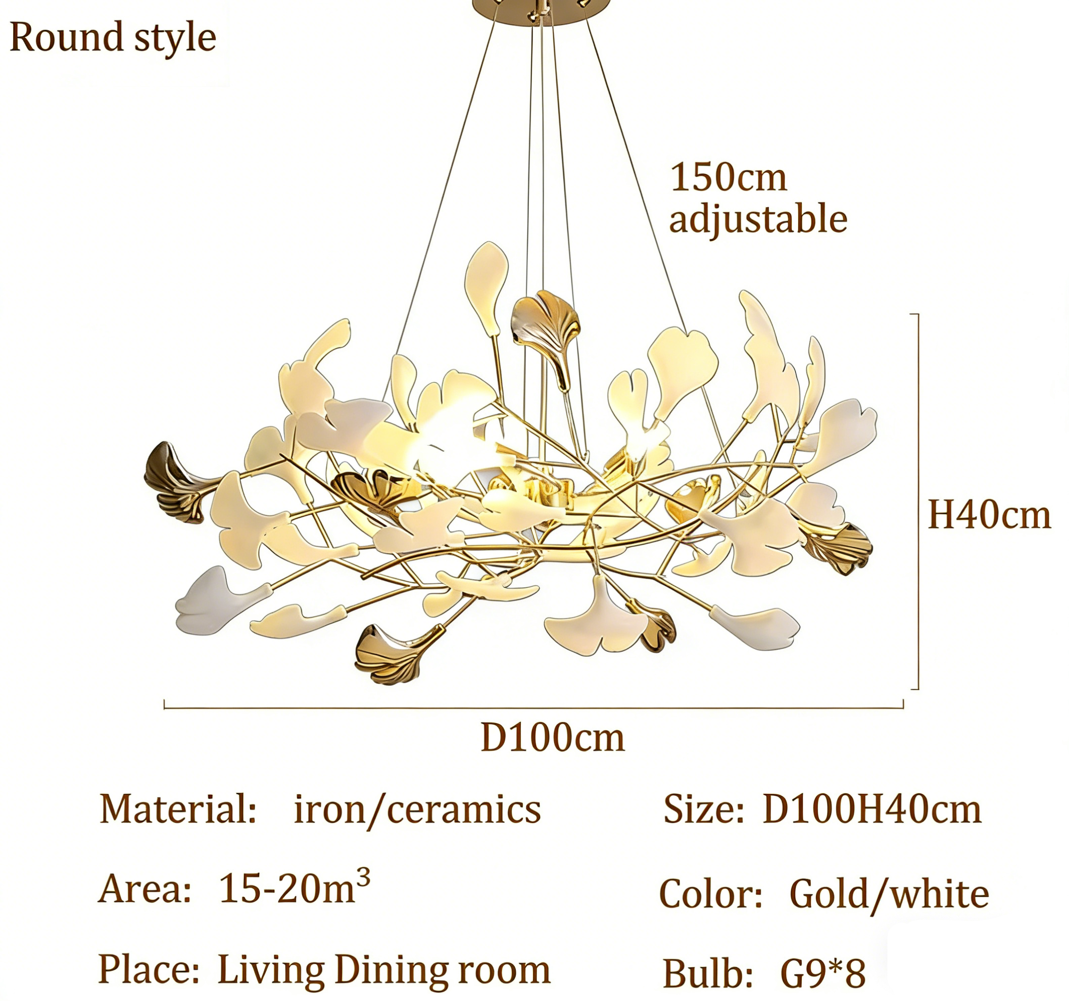 Celeste Gingko Chandelier