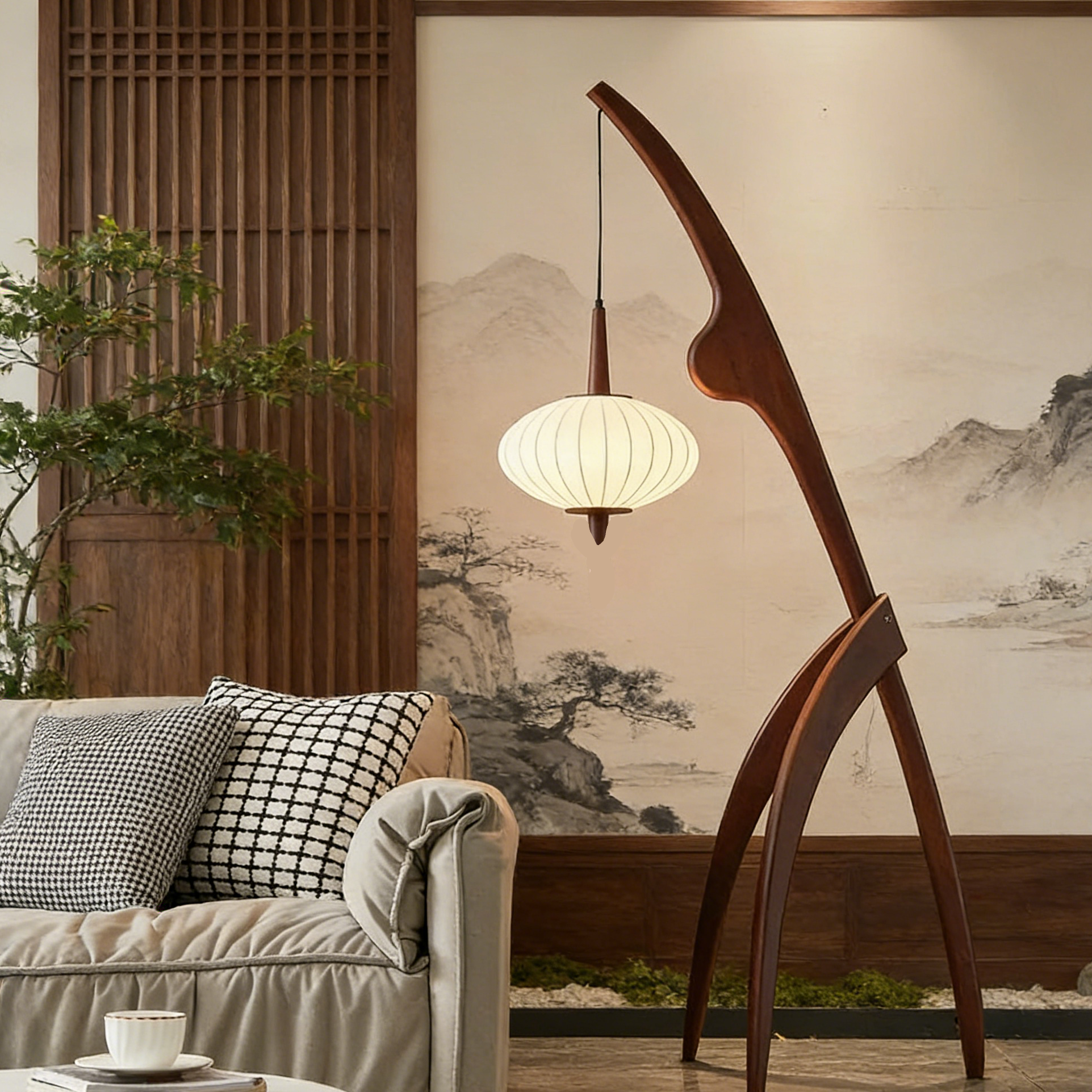 Ren Wooden Wabi-Sabi Floor Lamp