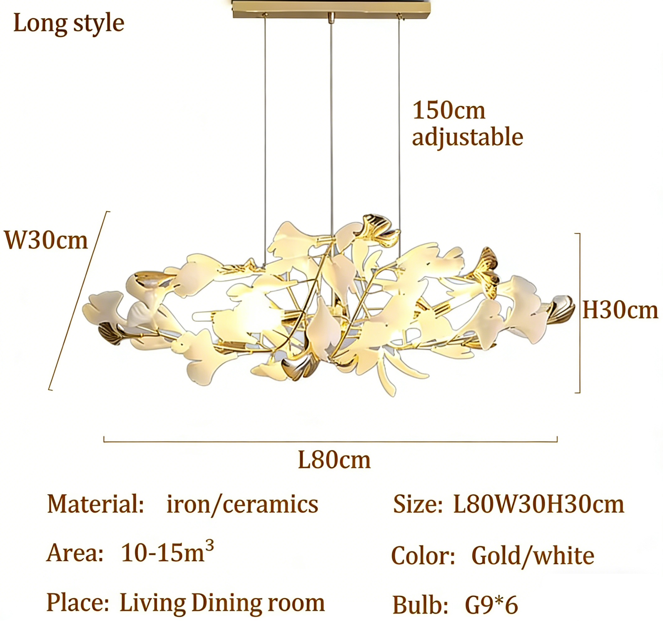 Celeste Gingko Chandelier