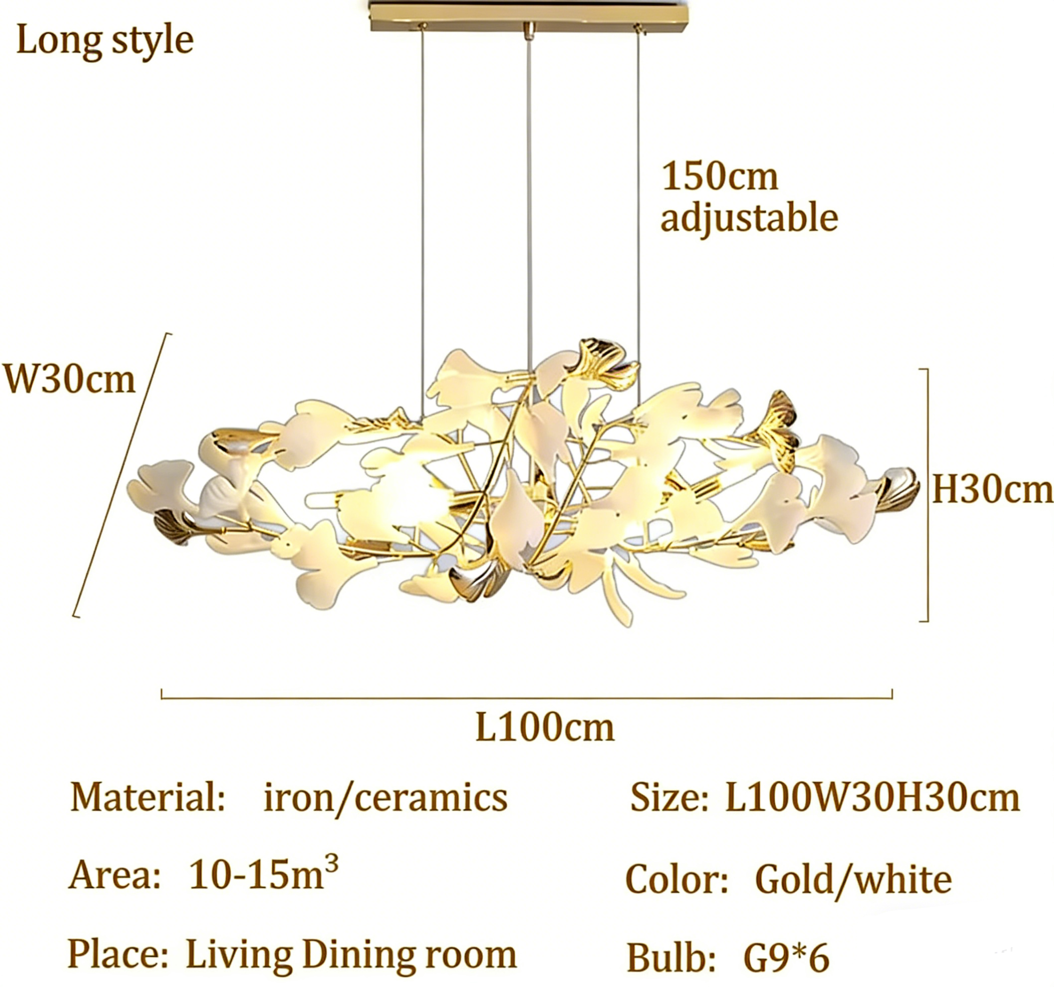 Celeste Gingko Chandelier