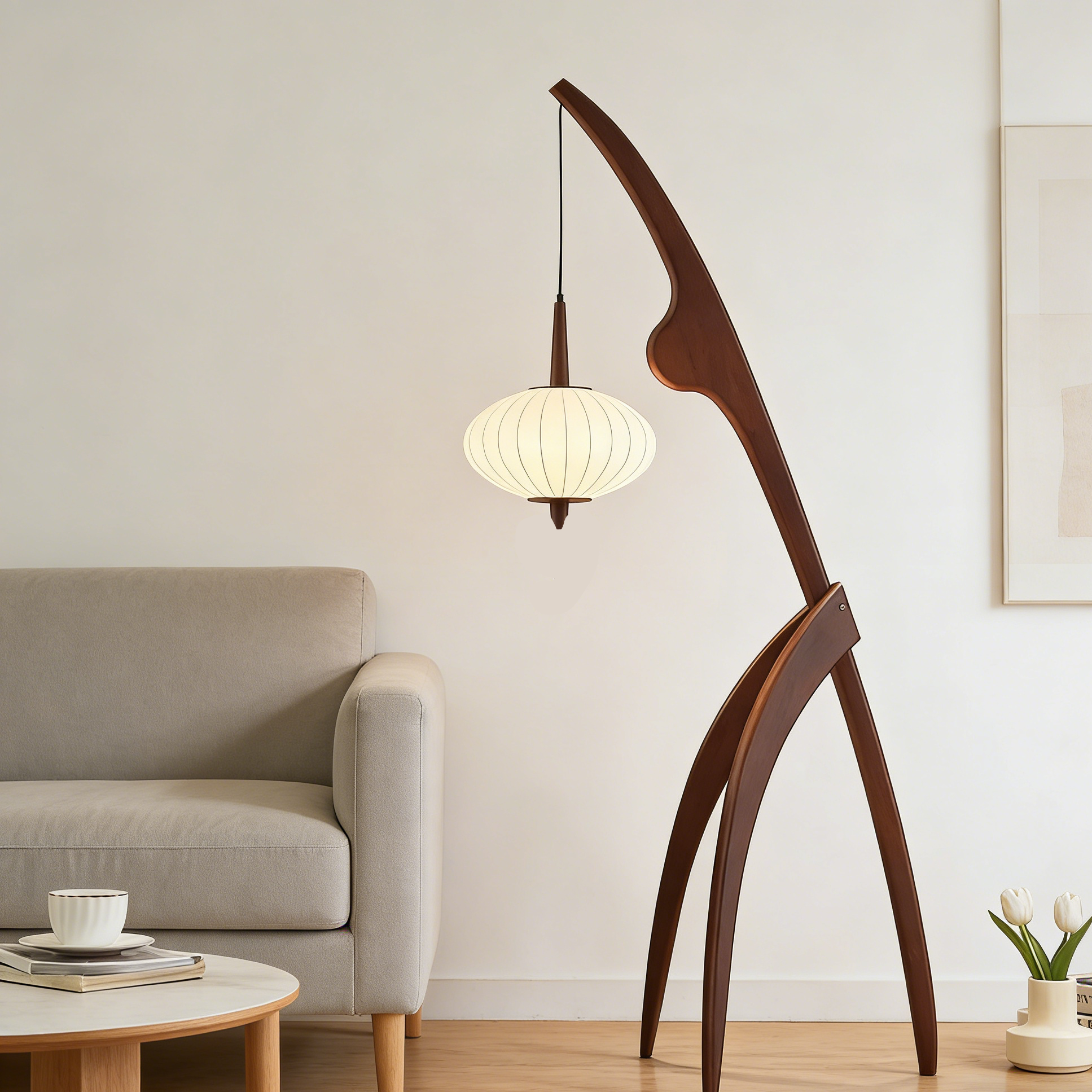 Ren Wooden Wabi-Sabi Floor Lamp