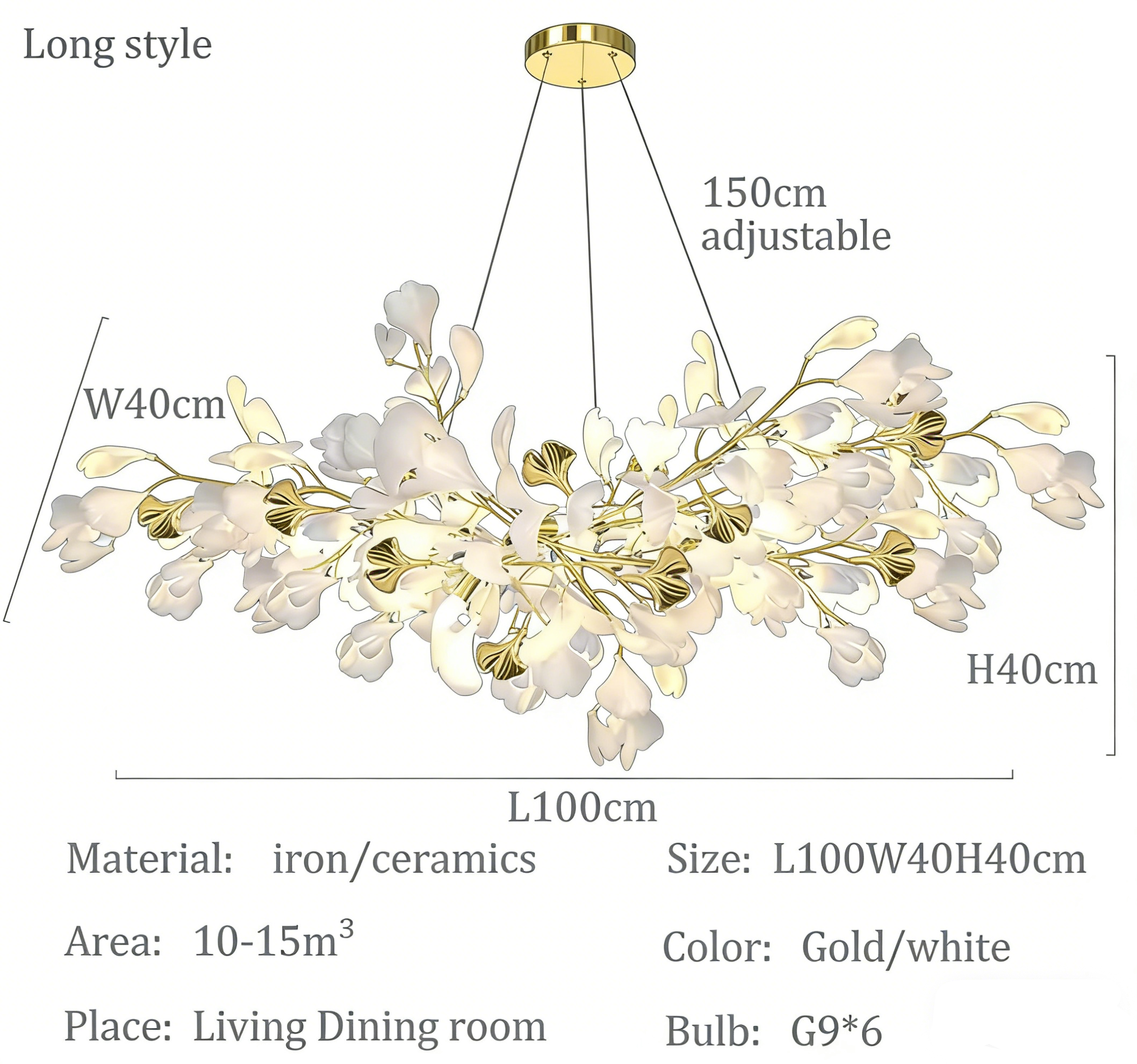 Celeste Gingko Chandelier
