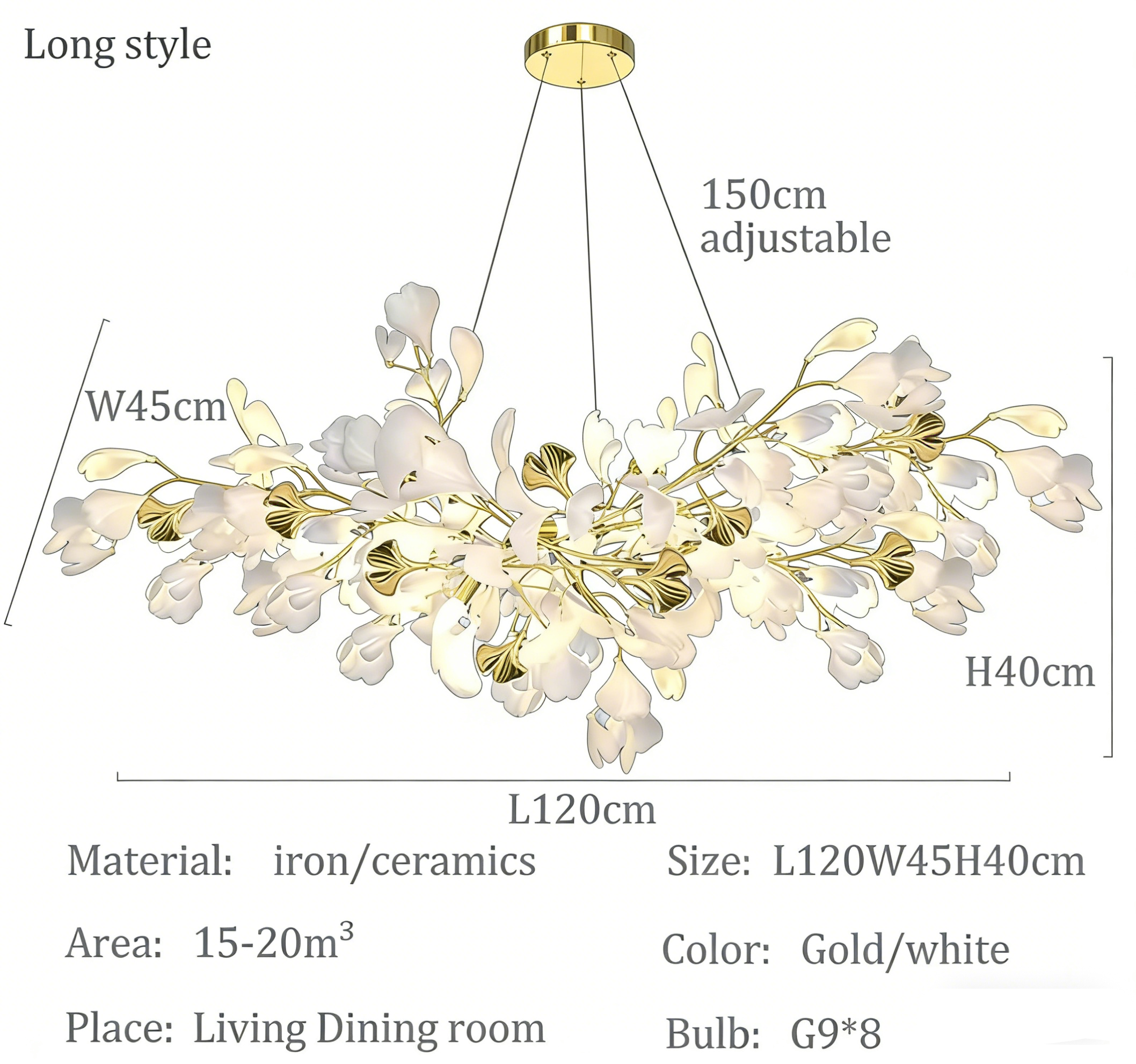 Celeste Gingko Chandelier