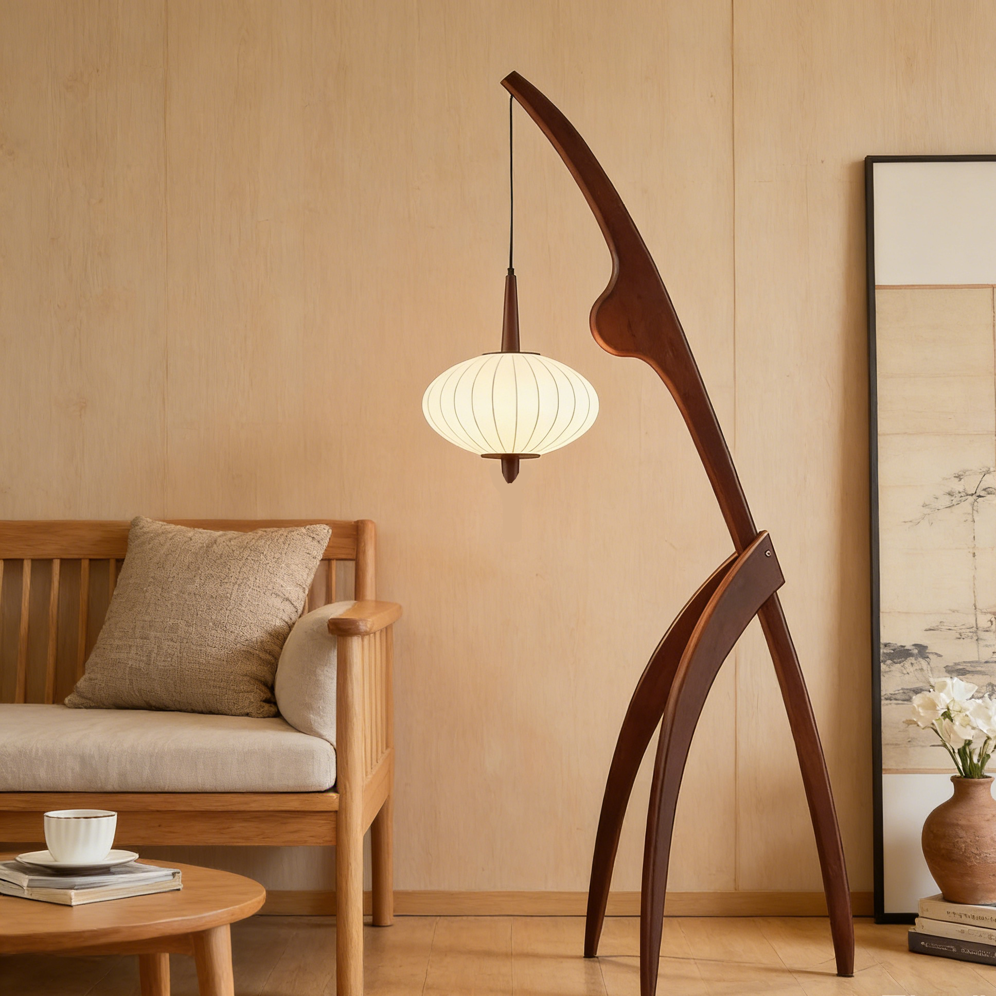 Ren Wooden Wabi-Sabi Floor Lamp