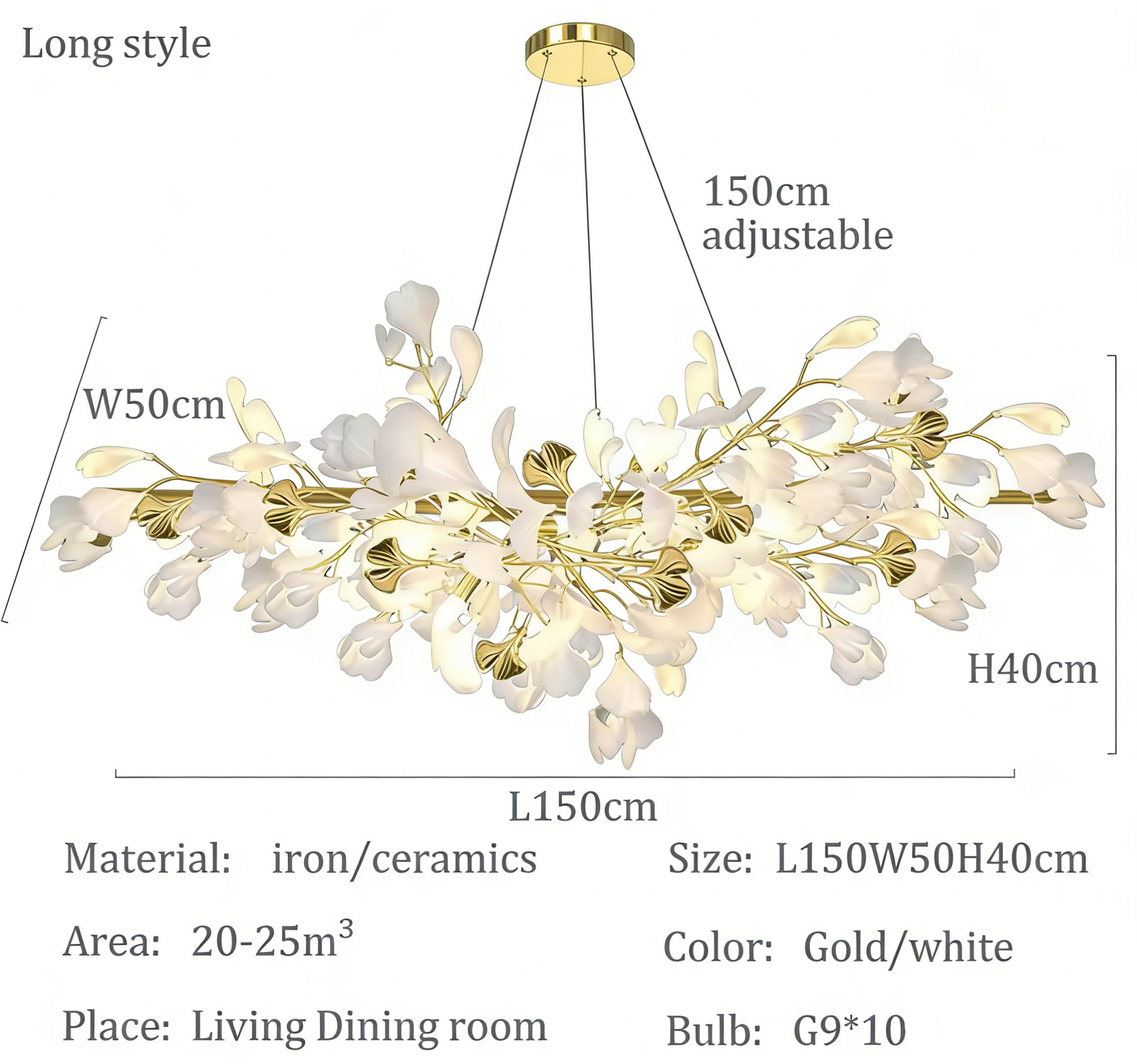 Celeste Gingko Chandelier