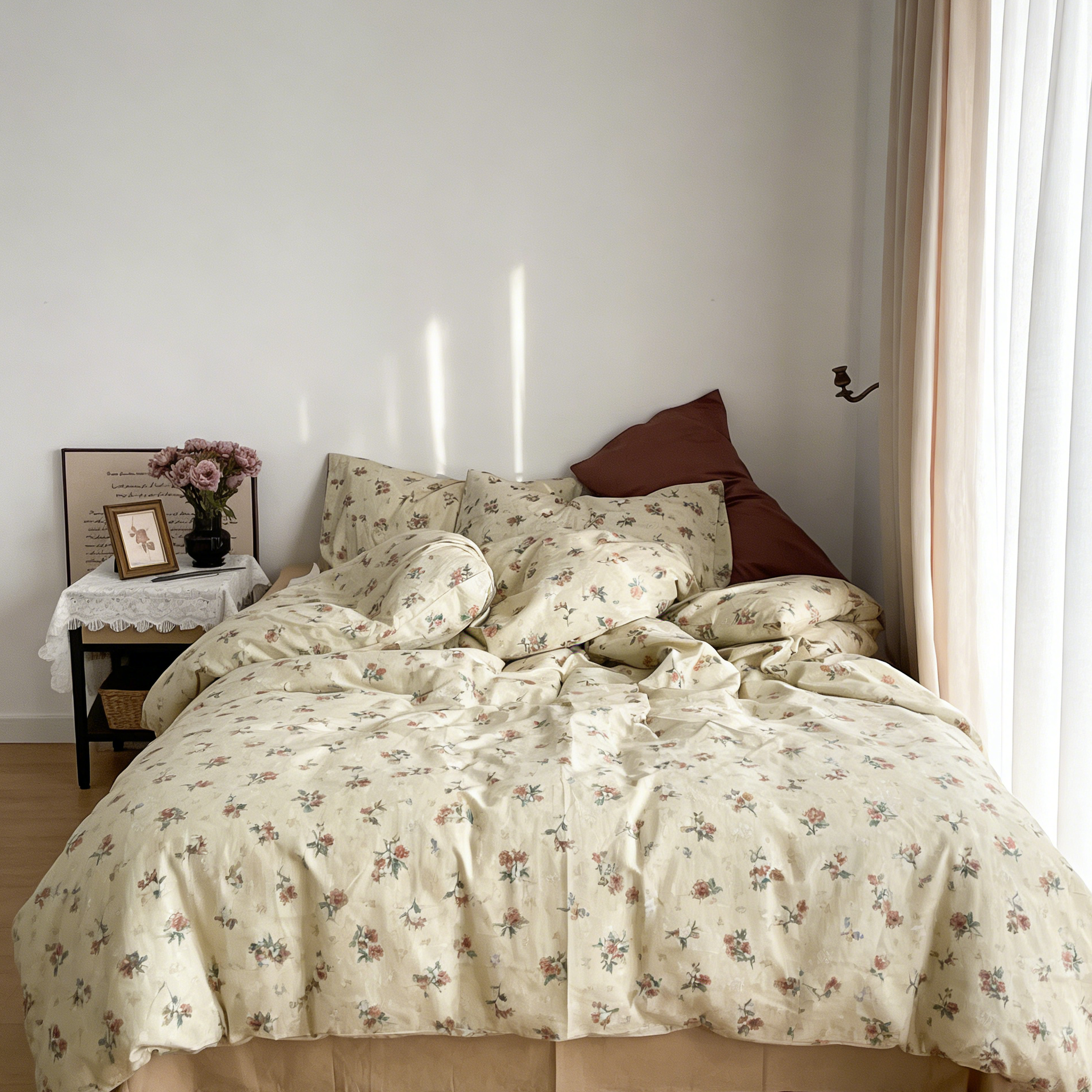 Vintage Floral Duvet Cover Bedding Set