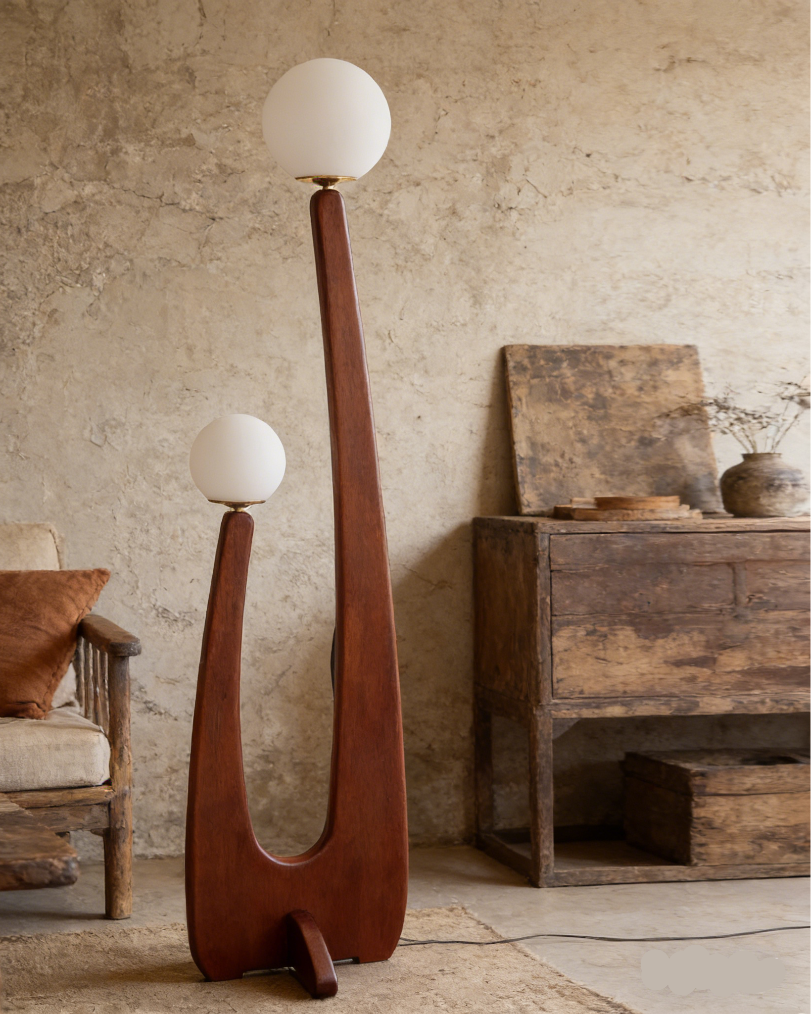 Sora Walnut Floor Lamp