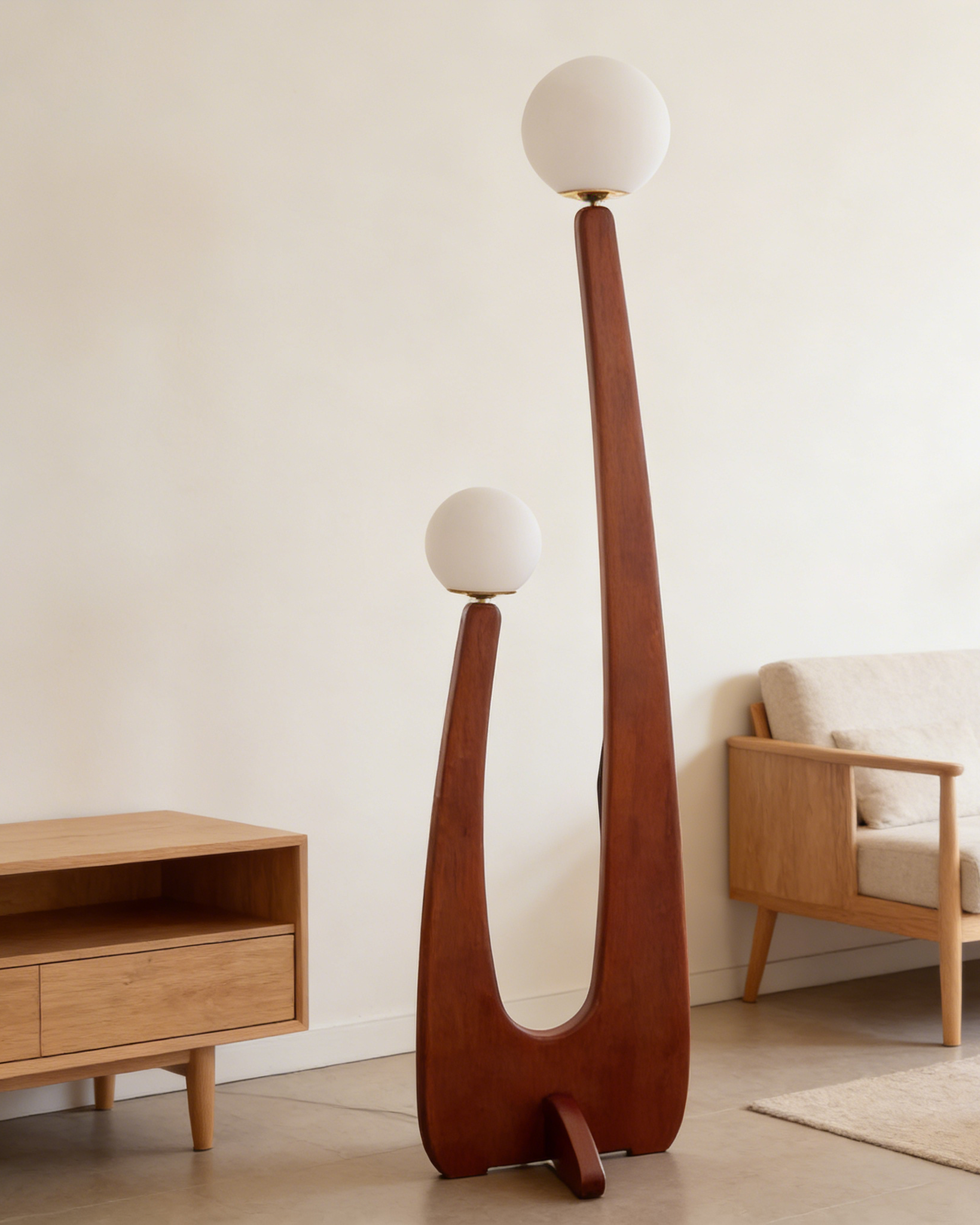Sora Walnut Floor Lamp