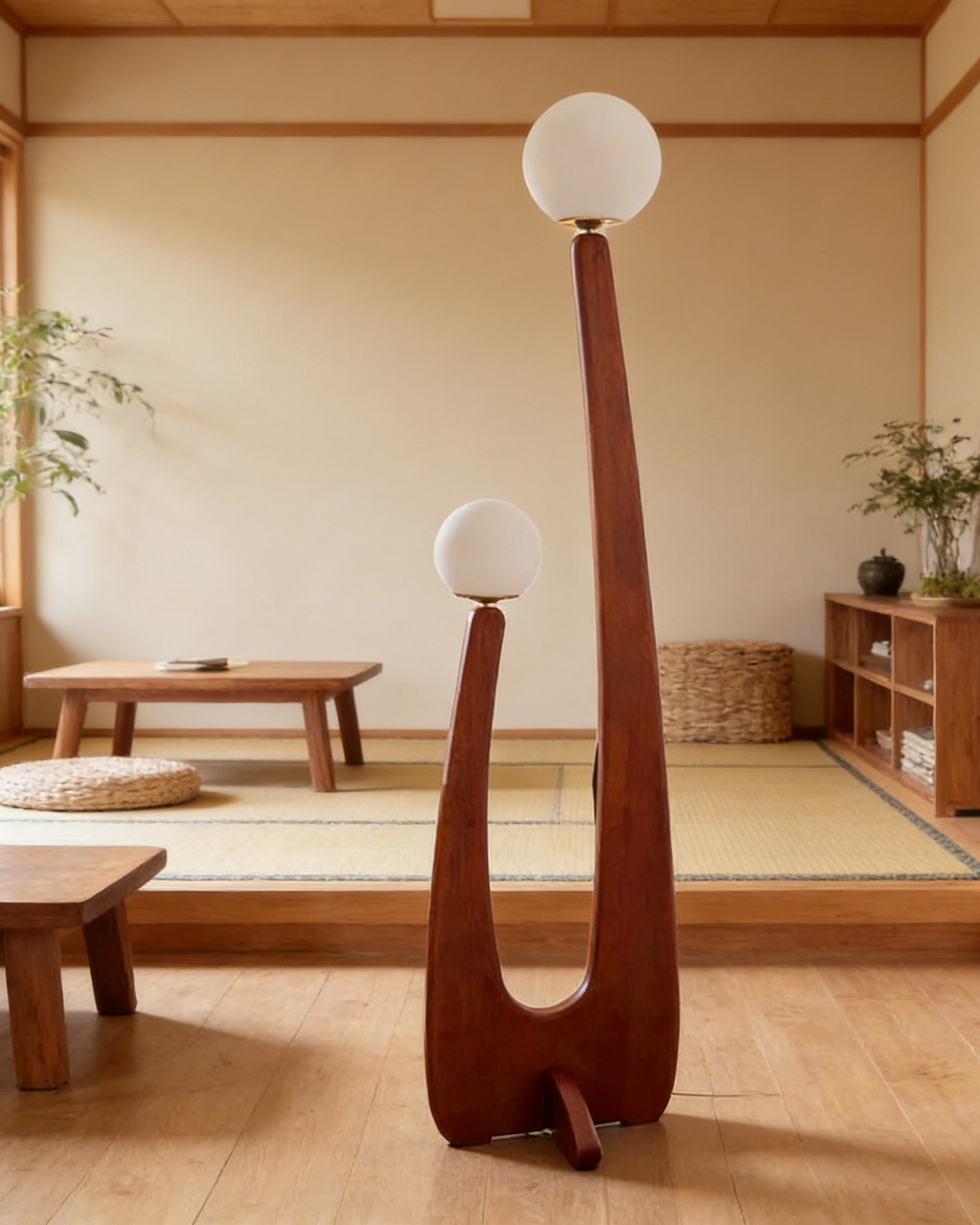 Sora Walnut Floor Lamp