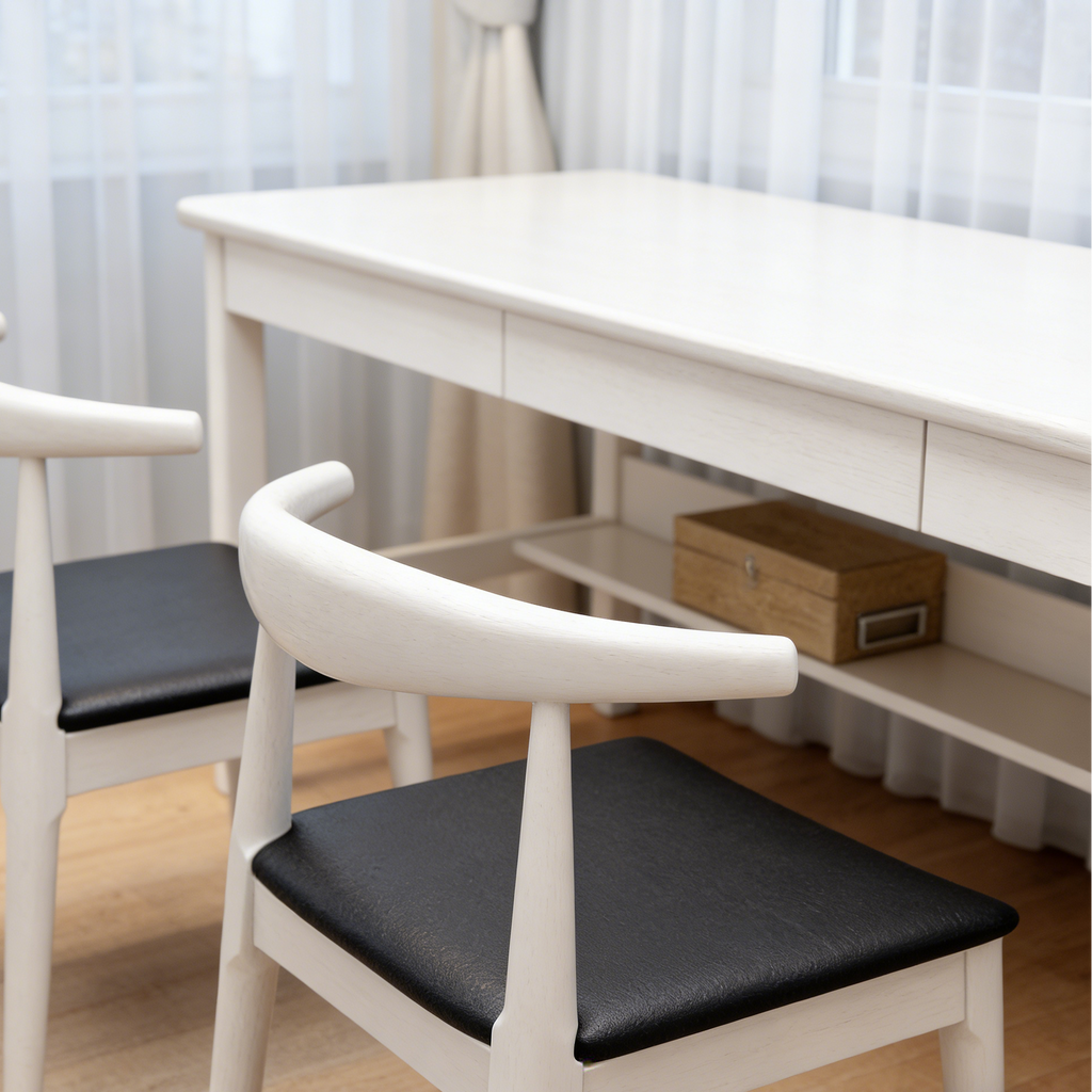 Leika Wood Desk with Integrated Storage