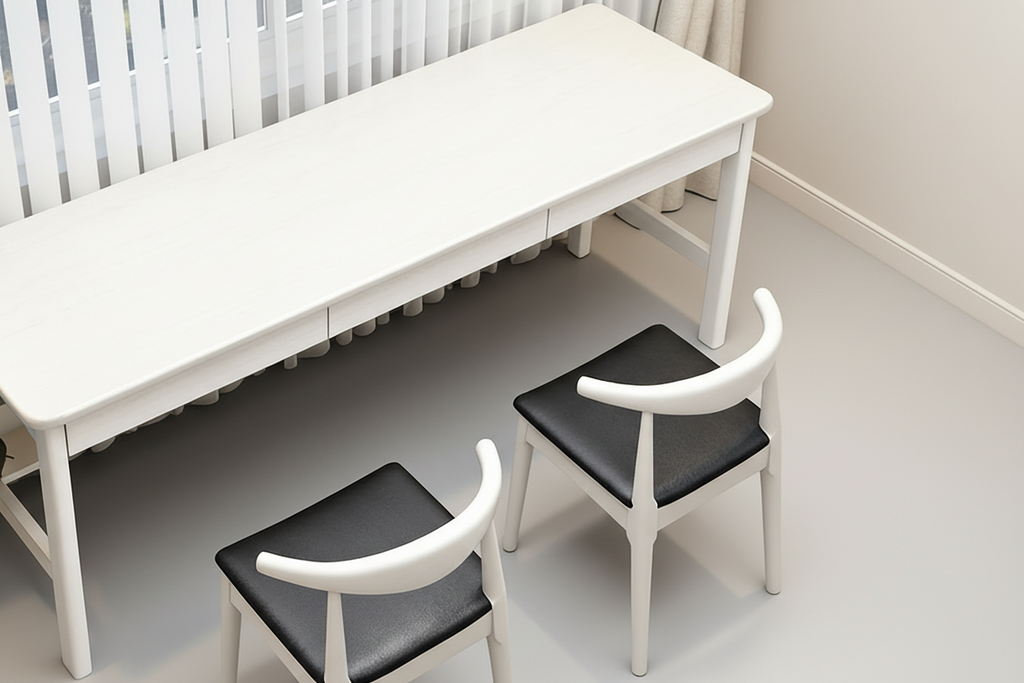 Leika Wood Desk with Integrated Storage