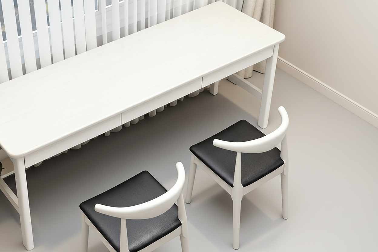 Leika Wood Desk with Integrated Storage