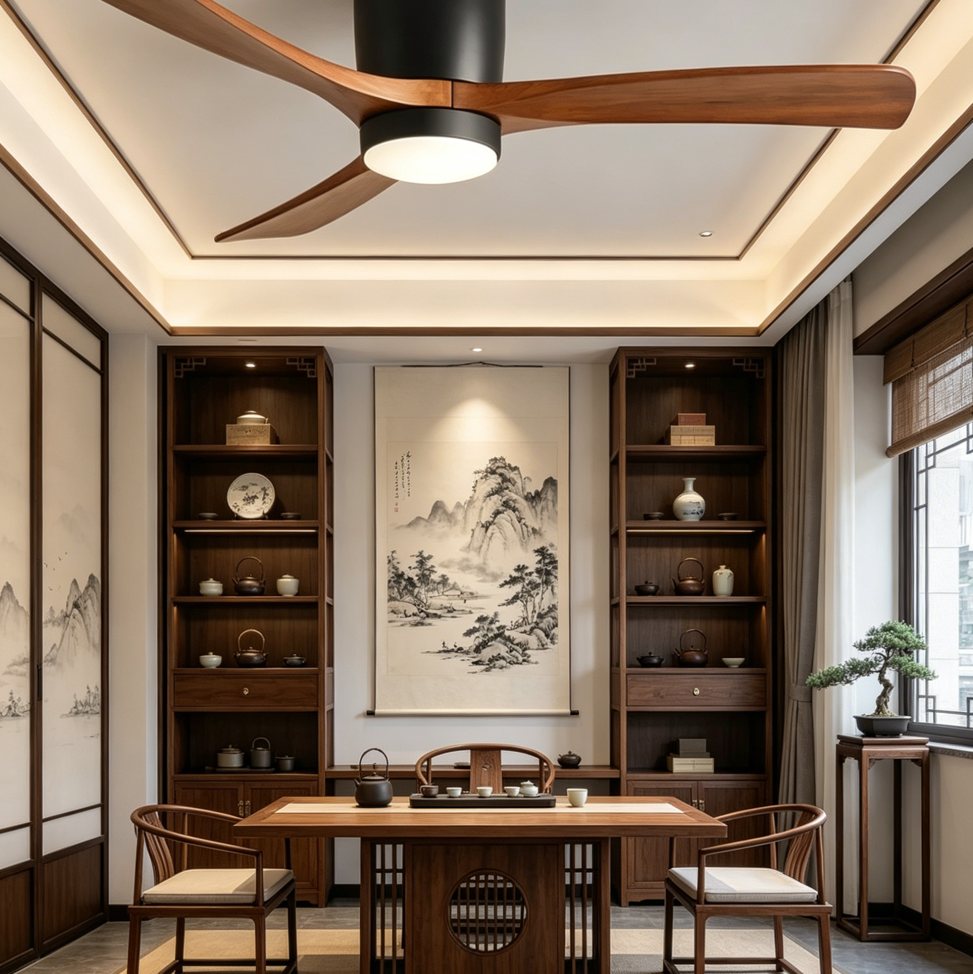 AeroNord Wood Ceiling Fan Light