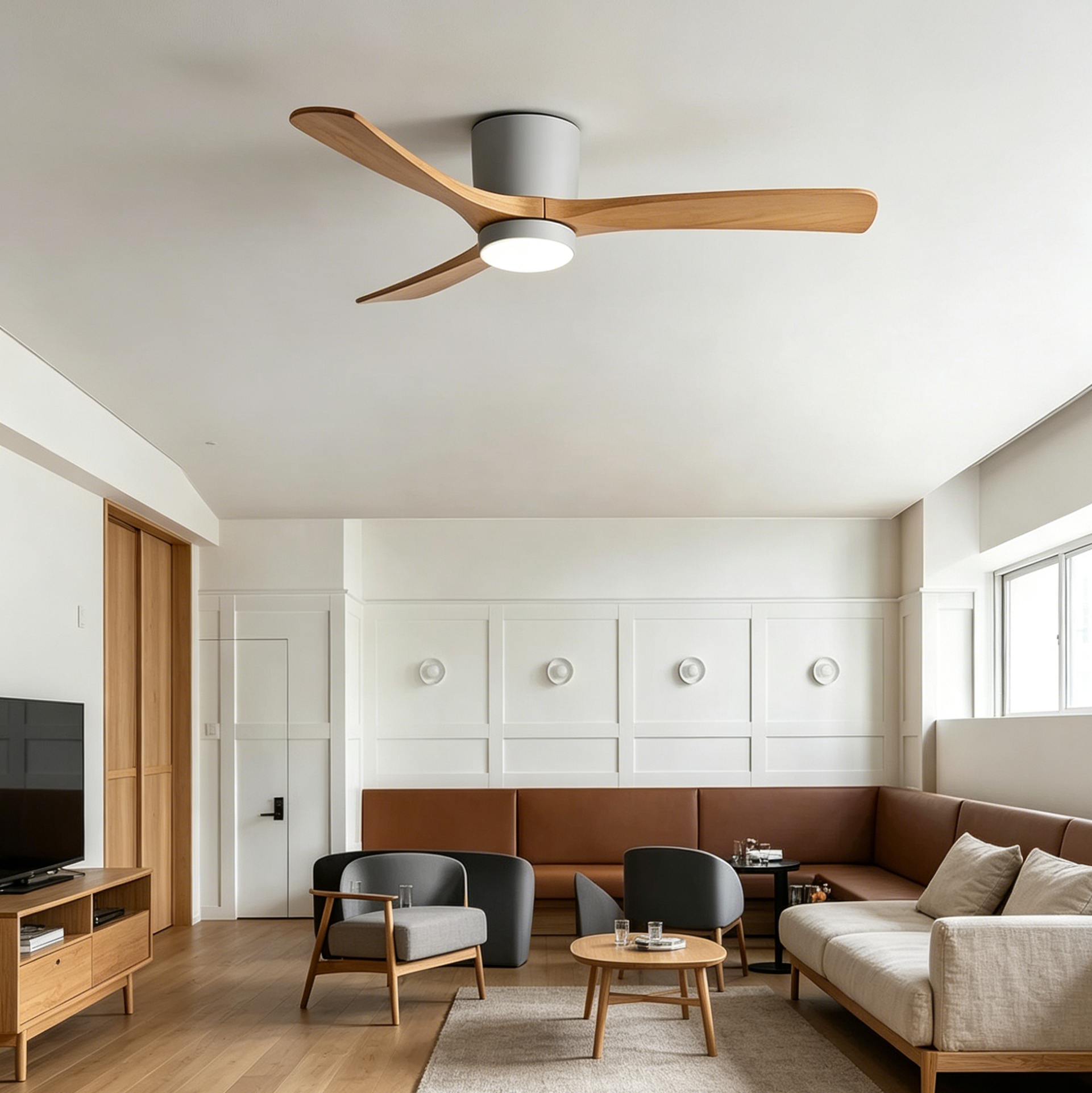 AeroNord Wood Ceiling Fan Light