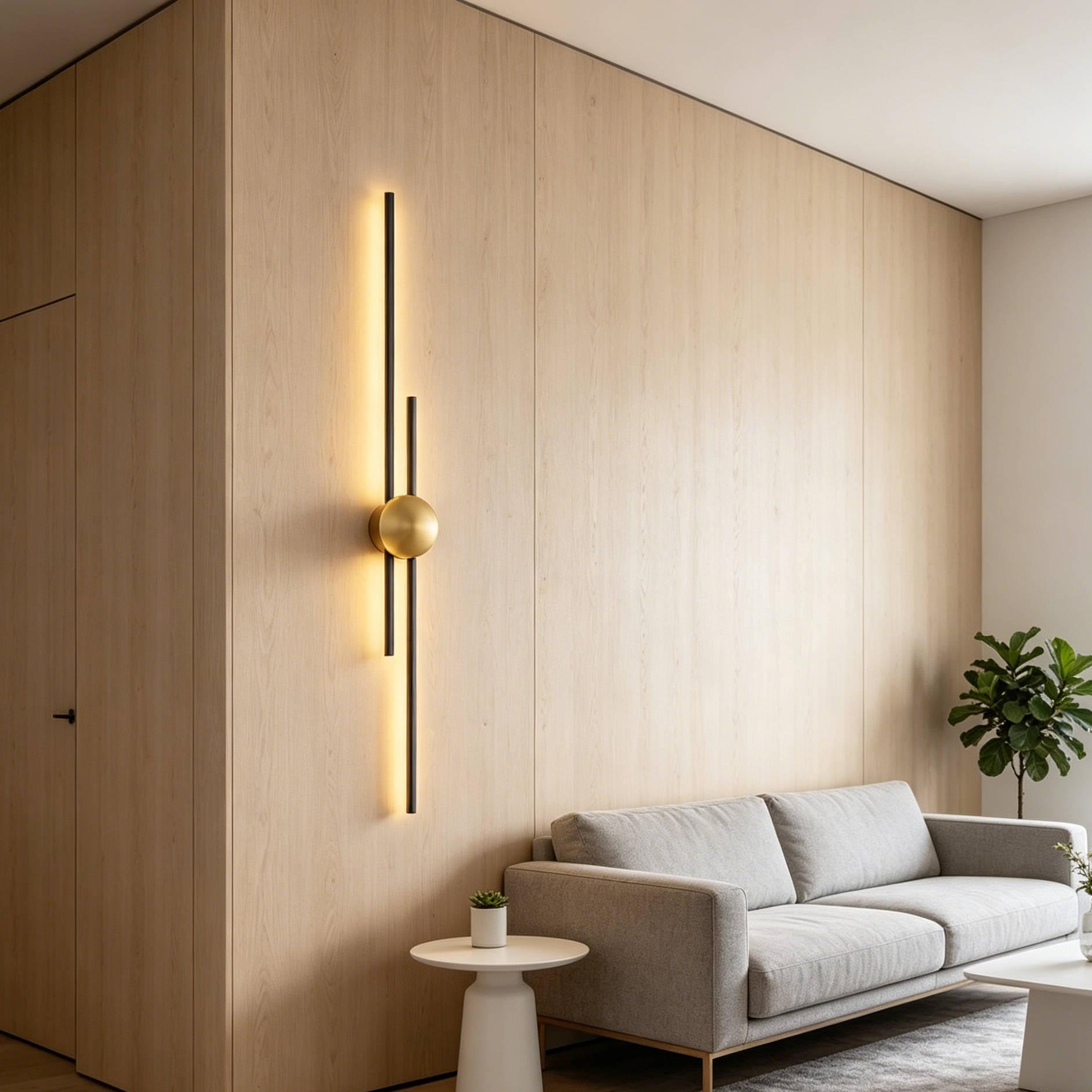 Linea Noir Minimalist Wall Sconce