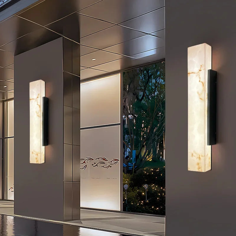 Kaia Marble Outdoor Wall Light