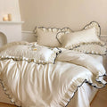 Cream Cotton French Bedding Set